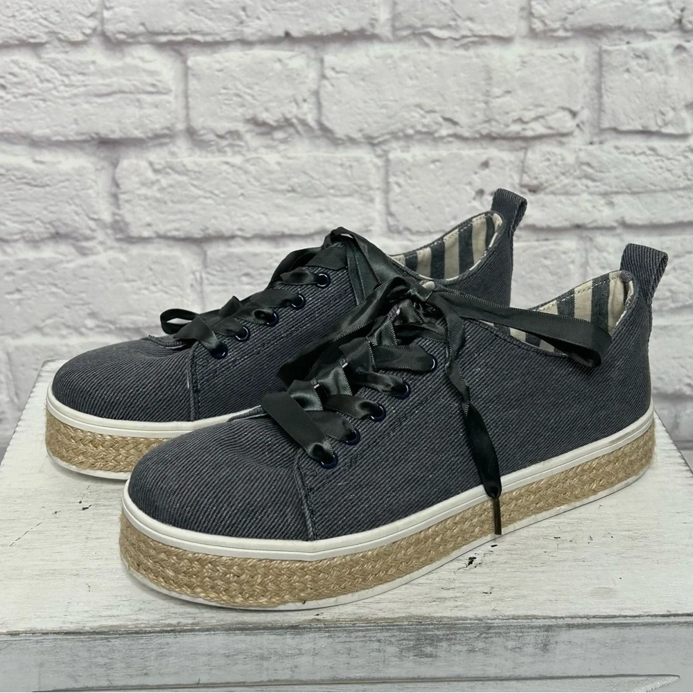 United Colors of Benetton Denim Platform Espadrilles